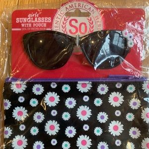 SO girls sunglasses with pouch. New with tags